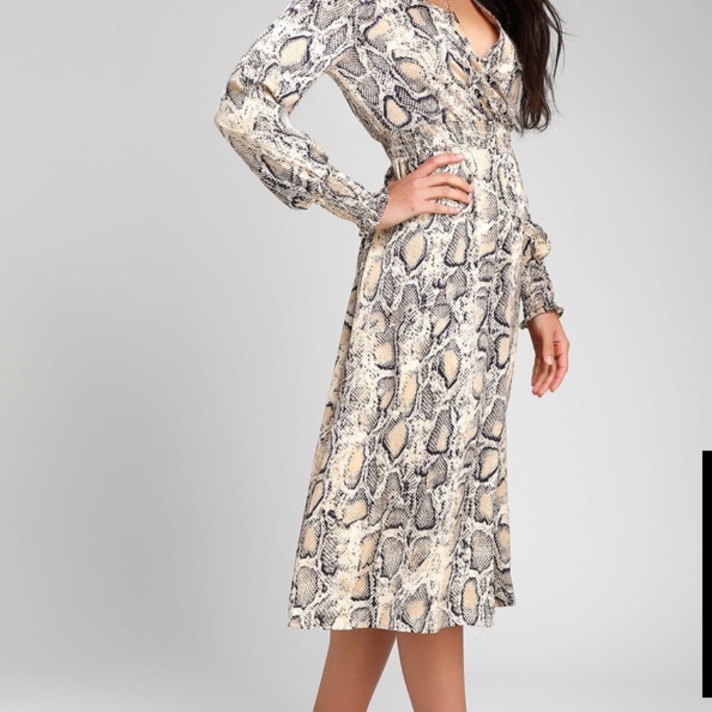 Midi Snakeskin Dress (M)